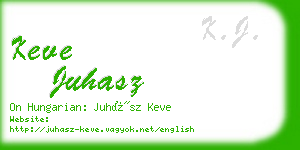 keve juhasz business card